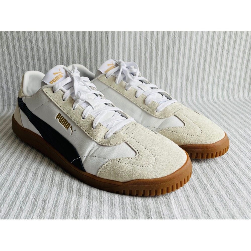 Puma Super Team Sneakers White Black Gum 397894-02 Mens Size 14